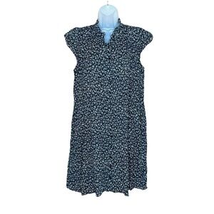 Sundays‎ Dress One Size Black White Floral Button Boho Fairy Cottage Whimsigoth